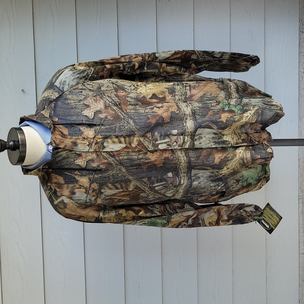 WHITEWATER OUTDOORS Camo Mens Sz Large / XL Full‎ Zip Light Hunting Jacket NEW